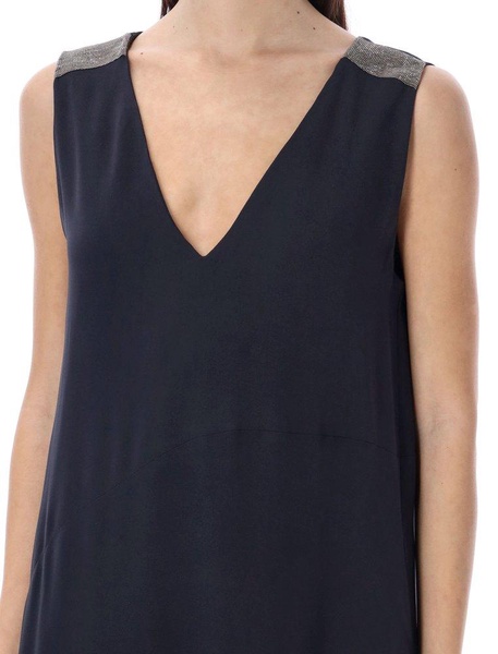 Fabiana Filippi V-Neck Sleeveless Dress