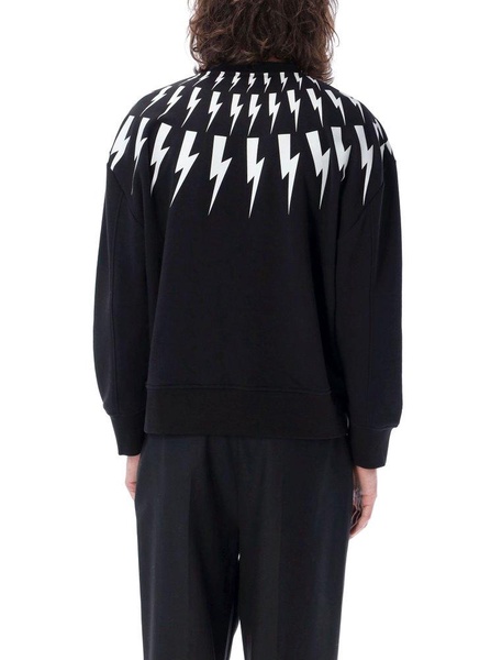 Neil Barrett Thunderbolt Print Crewneck Sweatshirt