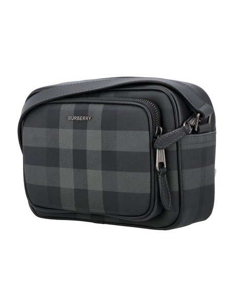 Burberry Paddy Logo Plaque Checked Messenger Bag