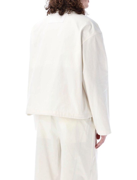 JIL SANDER Men's Canvas Blouson in White for SS24