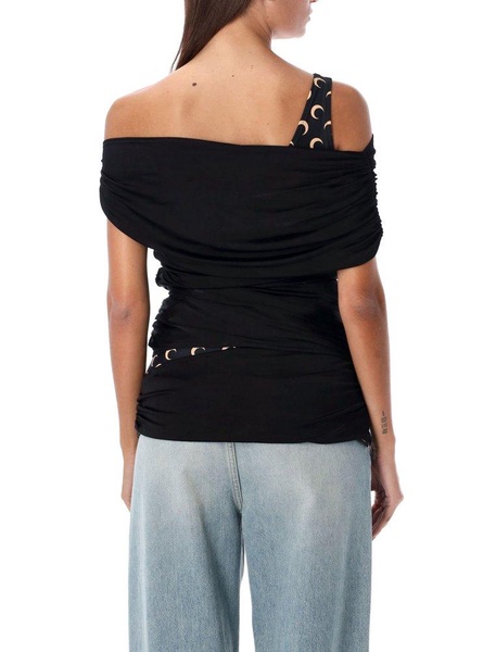 Marine Serre Single Shoulder Strap Draped Top