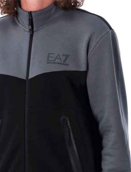 Ea7 Emporio Armani Logo Printed Zipped Tracksuit Set