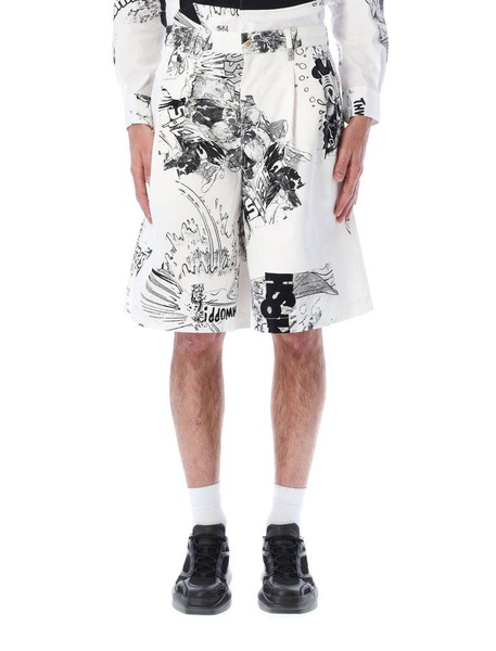 Like boys shirt x Christian Marclay Pleated Shorts