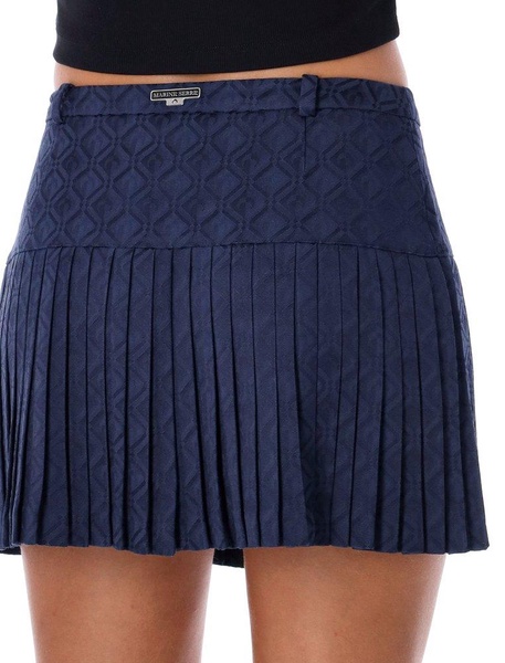 Marine Serre Diamond Jacquard Pleated Mini Skirt