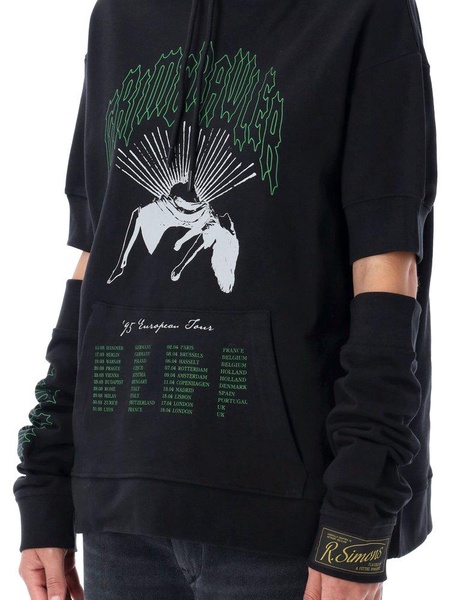 Raf Simons Grimrawler-Printed Attached Sleeve Hoodie