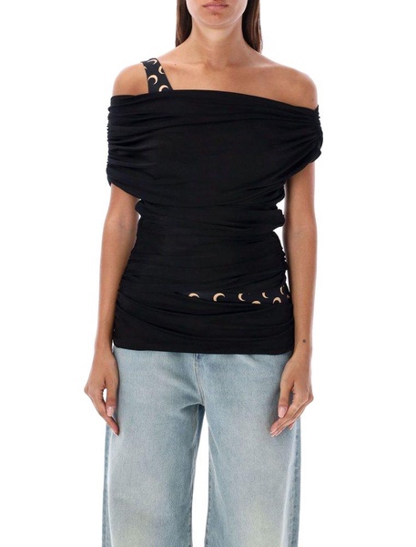 Marine Serre Single Shoulder Strap Draped Top