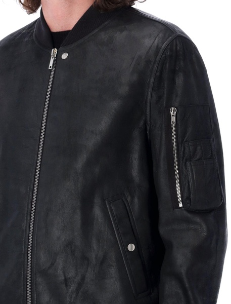 RICK OWENS Classic Aviator Leather Jacket