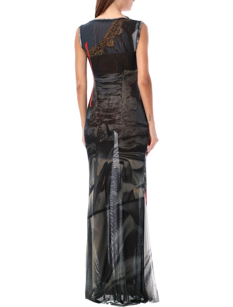 Ottolinger Mesh Maxi Dress Print