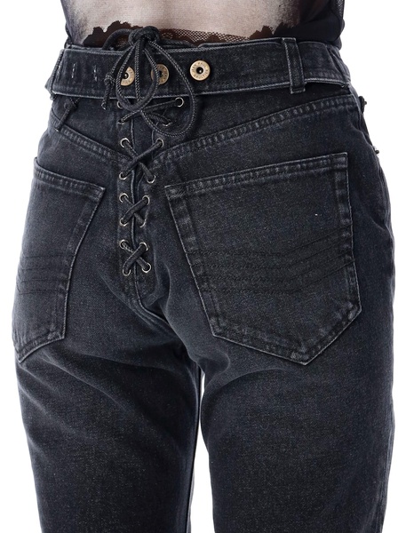 Jean Paul Gaultier Lacing Knee Bonded Jeans