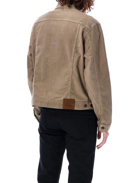 Tom Ford Logo Patch Straight Hem Jacket