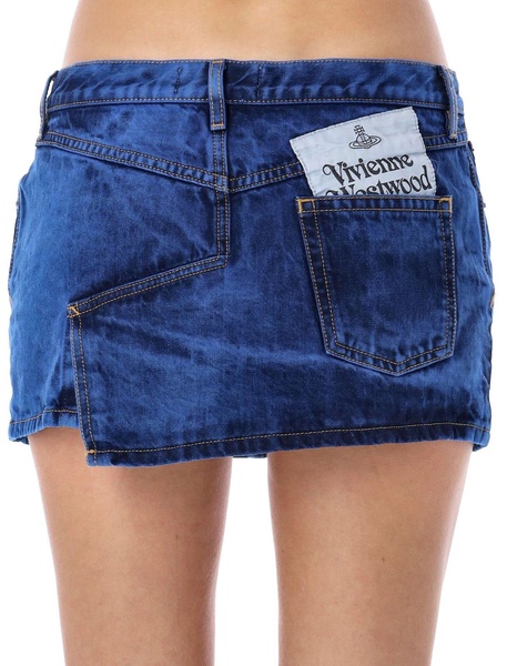 Foam Mini Denim Skirt