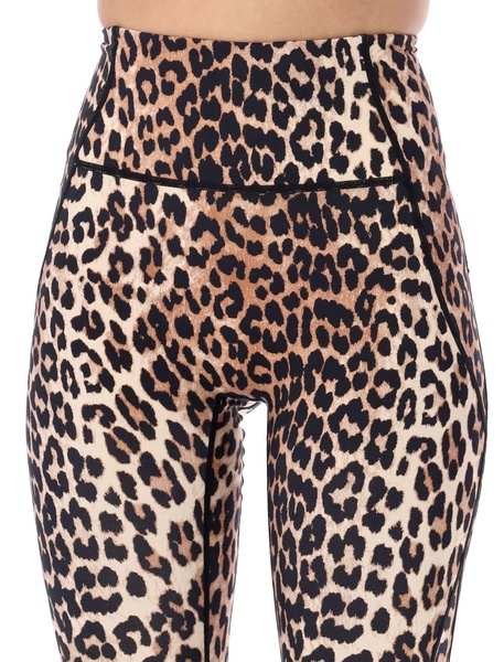 Ganni Leopard High-Waisted Leggings