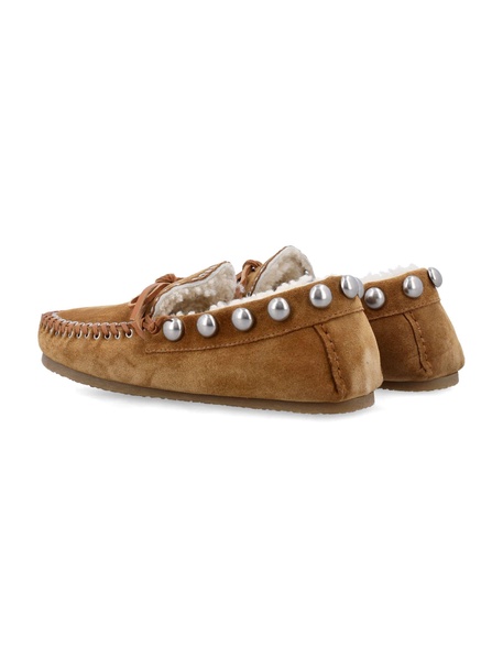 ISABEL MARANT Chic Shearling-Lined Suede Loafers