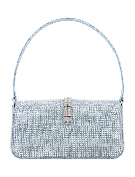 Rhinestone Denim Micro Bag