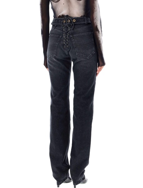 Jean Paul Gaultier Lacing Knee Bonded Jeans