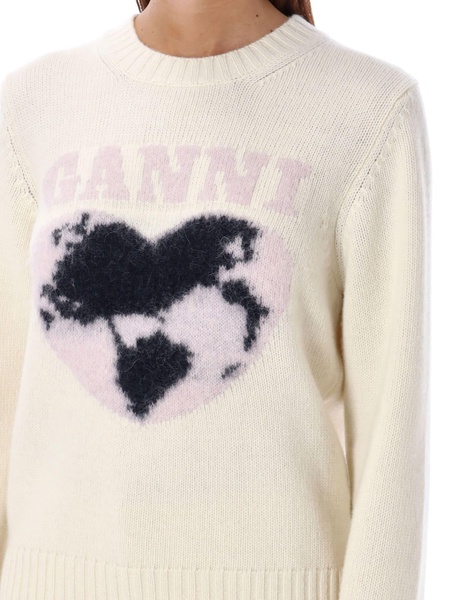 Ganni Heart World Knit