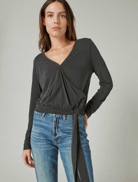 women's sandwash surplice top