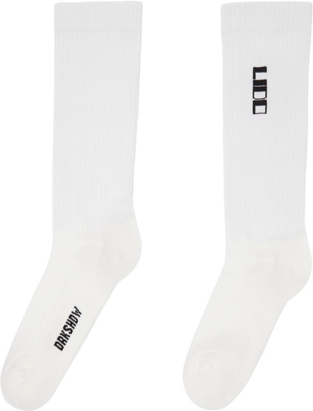 Rick Owens Logo Instarsia-Knitted Socks