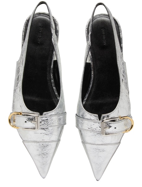 Voyou flat slingbacks in laminated leather