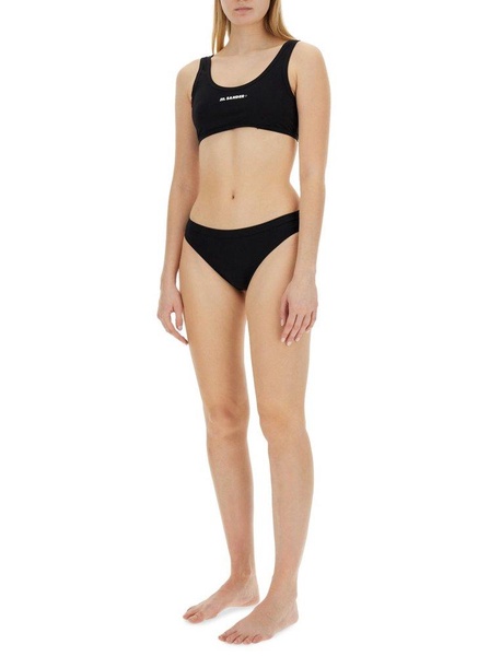 Jil Sander+ Logo-Printed Scoop Neck Bikini Top