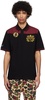 Black & Burgundy Paneled Polo