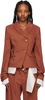 Orange Fitted Reversible Blazer