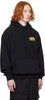 Black Oversized Arch Logo Popover Hoodie