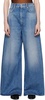 Blue Oversized Low-Rise Procida Jeans