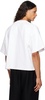 White Puffed Logo Oversize T-Shirt