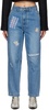 Blue Embroidered Jeans