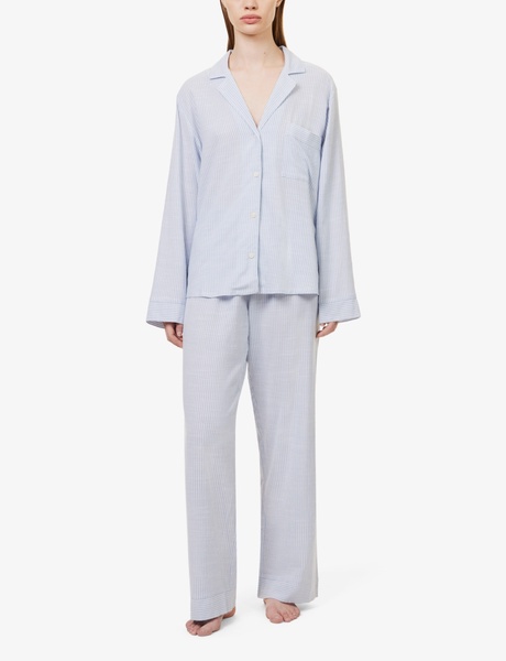 Nautico striped cotton-blend pyjamas