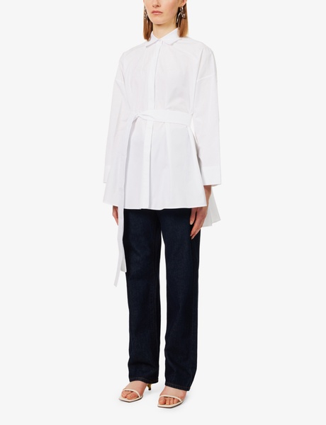 Tea relaxed-fit cotton-poplin shirt