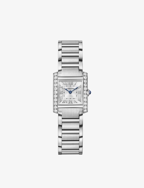 CRW4TA0020 Tank Francaise small stainless-steel and 0.70ct diamond quartz watch