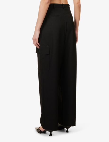 Maesa straight-leg high-rise stretch-woven trousers