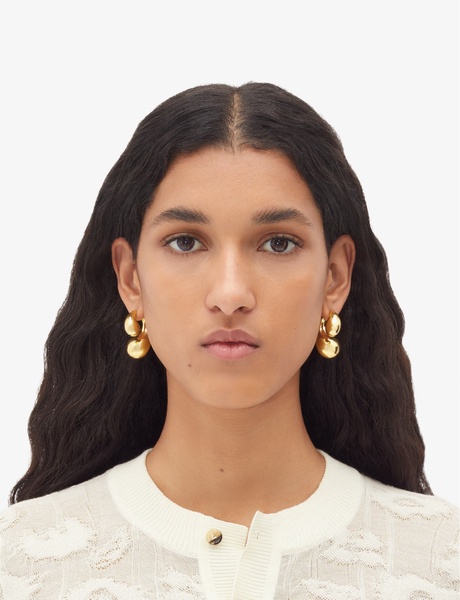 Drop 18ct yellow gold-plated sterling-silver earrings