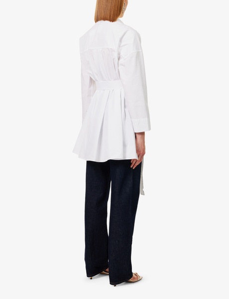 Tea relaxed-fit cotton-poplin shirt