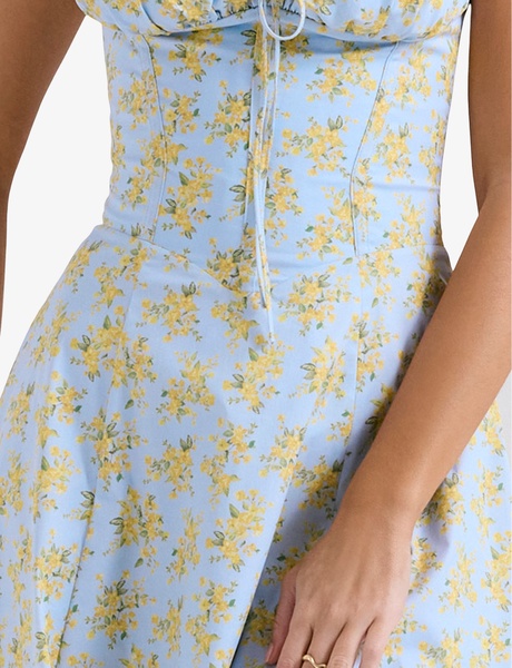 Carmen floral-print stretch-cotton midi dress