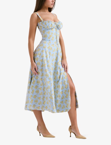 Carmen floral-print stretch-cotton midi dress