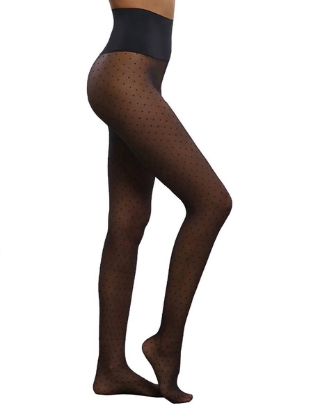 chic dot sheer tight in black