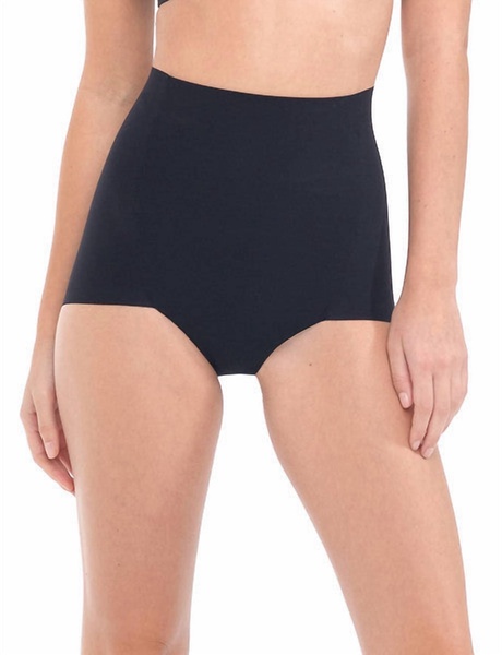 high-waist control brief in black