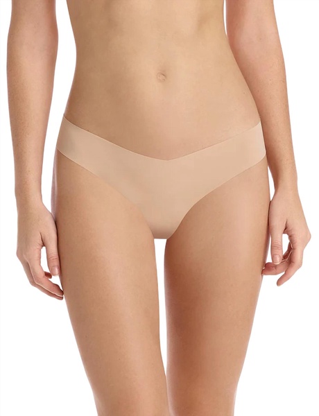 cotton thong panty in beige