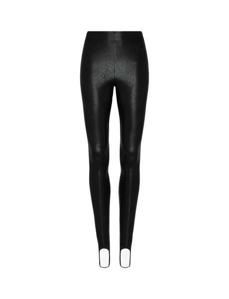 faux leather stirrup legging slg79 in black