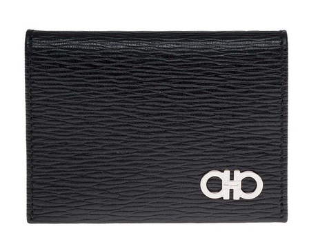 Ferragamo Gancini Logo Plaque Bi-Fold Wallet