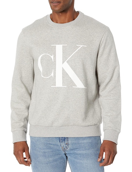 Calvin Klein Men's Monogram Logo Fleece Crewneck Sweatshirt