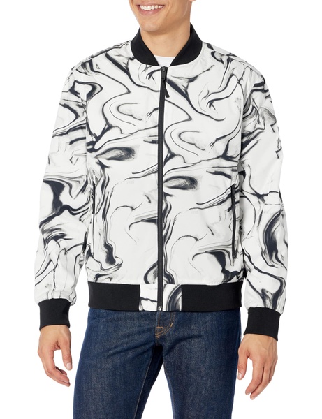 DKNY Men's Clean Zip Front Bomber Jacket