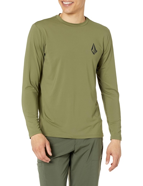 Volcom Men's Standard Taunt UPF 50+ Long Sleeve Loose Fit Rashguard, Military 2, Small