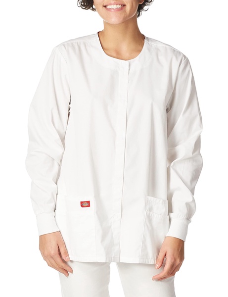 Dickies EDS Signature Scrubs for Women, Snap Front Scrub Jacket in Soft Brushed Poplin 86306