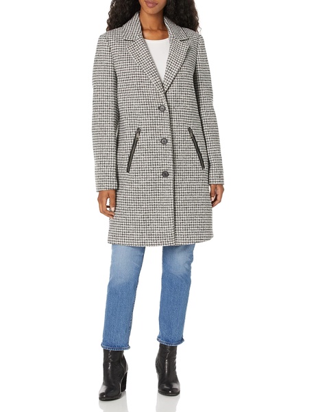 DKNY Women's Houndstooth Wool Blazer Jacket