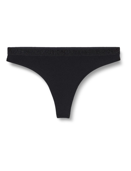 Emporio Armani Women's Iconic Microfiber Logoband 2-Pack Thong