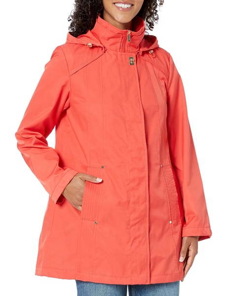 Jones New York Women's Plus Size Water-Resistant Rain Jacket Coat